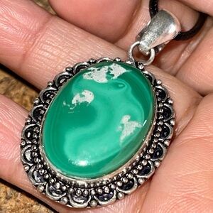 Beautiful Shade of Green Malachite Pendant